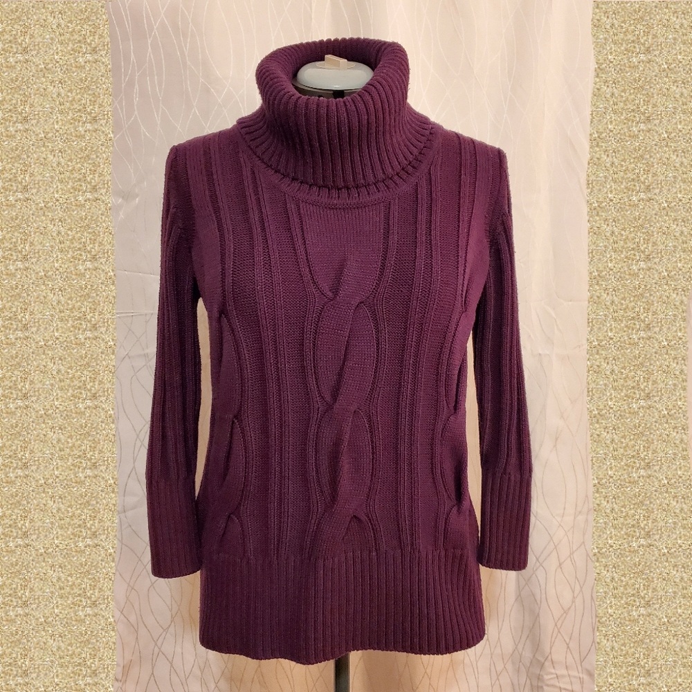 Calvin Klein Turtleneck Cable Knit Sweater